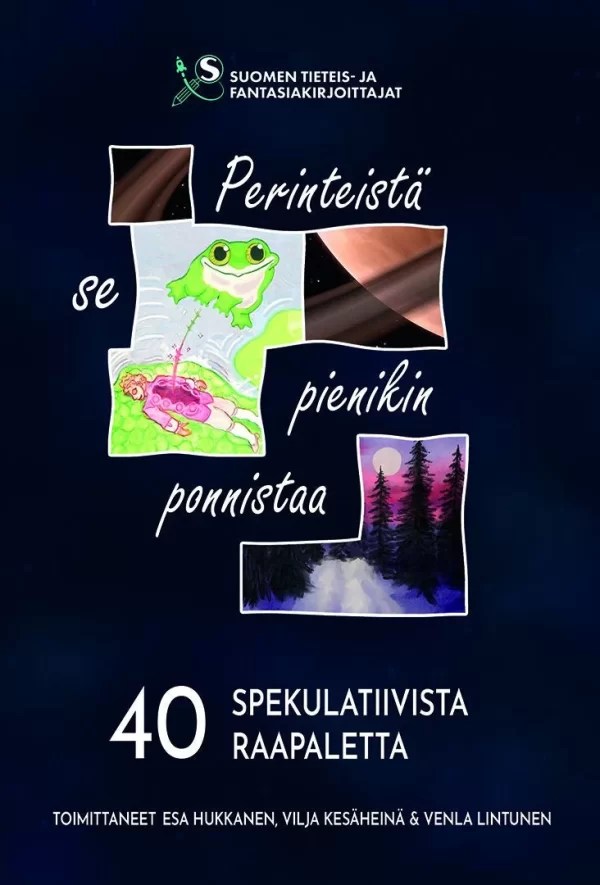 Perinteistä se pienikin ponnistaa -raapalekokoelman kansikuva
